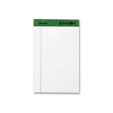 ESSELTE PENDAFLEX. Esselte Envirotec Jr. Legal Pads, 5in x 8in, 15 lb, White, 50 Sheets/Pad, 12 Pads/Pack 20152